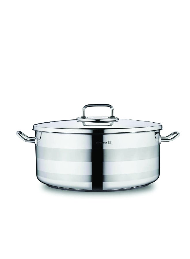 Korkmaz Astra2 Stainless Steel Pot | Induction Base Cooking Stock Pot | Turkish Stainless Steel Cookware - KA2030 36x21 CM - Image 1